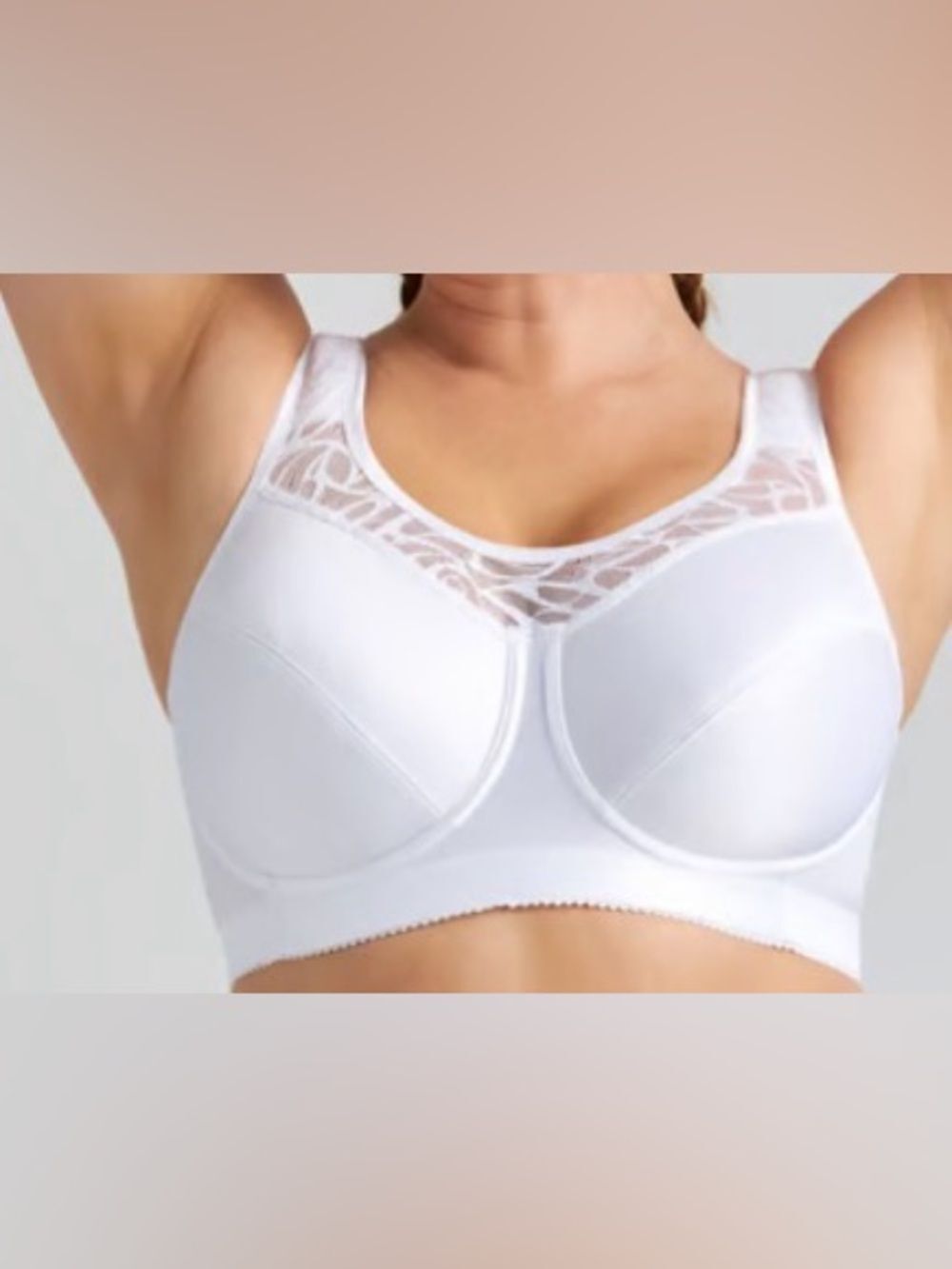 Miss Mary of Sweden Cotton Simplex Full Coverage White Comfort Bra Size 42G